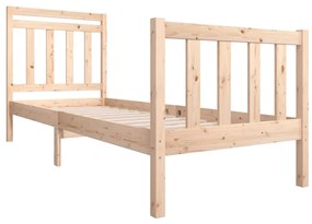 Estrutura de cama pequena solteiro 75x190 cm madeira maciça