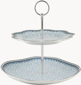 Suporte de servir com andares em porcelana Blue Dream