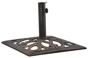 vidaXL Base para guarda-sol 12 kg 49 cm ferro fundido bronze