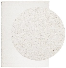 Tapete shaggy de pelo alto PAMPLONA 200x280 cm creme