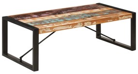 Mesa de centro 120x60x40 cm madeira recuperada maciça