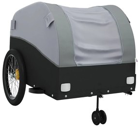 Reboque para bicicleta 45 kg ferro preto e cinza