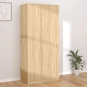 800633 vidaXL Roupeiro 90x52x200 cm contraplacado carvalho sonoma