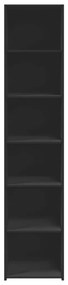 Armário alto 40x41x185 cm derivados de madeira preto