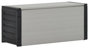 vidaXL Cesto de resíduos para jardim 85x34x40 cm cinzento