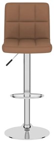 Bancos de bar 2 pcs tecido castanho