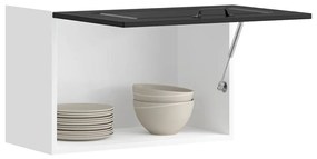 vidaXL Armário de parede de cozinha Kalmar madeira trabalhada preta