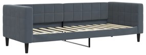 Sofá-cama c/ gavetão e gavetas 80x200 cm veludo cinzento-escuro