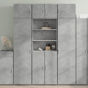 vidaXL Armário alto 70x42,5x185 cm derivados madeira cinzento cimento