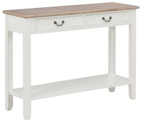 Mesa consola 110x35x80 cm madeira branco