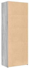 Armário alto 70x42,5x185 cm derivados madeira cinzento sonoma