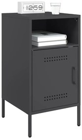 Mesa de cabeceira 36x39x68 cm aço preto