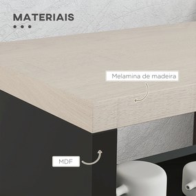 Estante de Armazenamento Casa de Banho de 3 Níveis Estante Estreita com Alça Lateral Estante com Rodas 48x15x80cm Preto