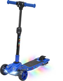 AIYAPLAY Patinete elétrico para crianças 6+ anos, dobrável 3 rodas partida zero, velocidade máxima 8 km/h 64 x 29 x 83 cm azul | Aosom Portugal