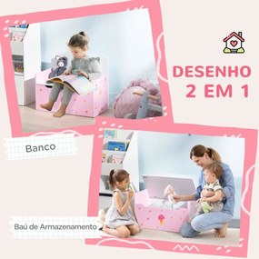 Banco Infantil Gelato com Baú - Design Nórdico