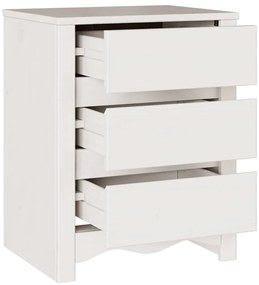 Criado-mudo vidaXL "DRAMMEN" Branco 45x35x56 cm Madeira Sólida de Pinh