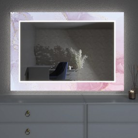 Espelho LED com decoração D8