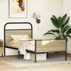 Estrutura cama s/ colchão derivados de madeira carvalho sonoma