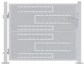 vidaXL Portão de Jardim Prateado 100 x 75 cm Aço inoxidável