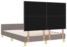 Cama taupe vidaXL 140x190 cm estofada