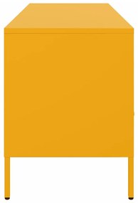 Móvel de TV 100,5x39x50,5 cm aço amarelo mostarda