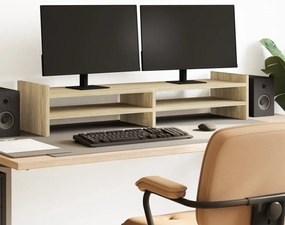 vidaXL Suporte para monitor derivados de madeira carvalho sonoma
