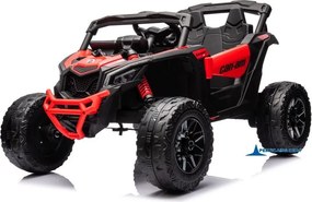 Carro elétrico para crianças 1 a 6 anos 24V MP4 CAN-AM Maverick Buggy Vermelho