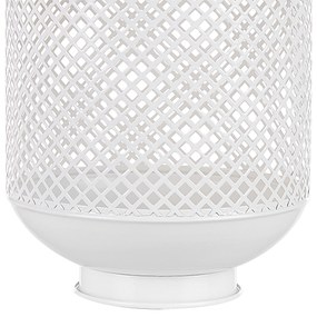 Lanterna decorativa em metal branco CORON Beliani