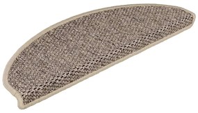 Tapetes escada adesivos aspeto sisal 30pcs 65x21x4 bege-escuro
