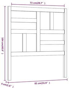 Cabeceira de cama 81x4x104 cm pinho maciço