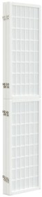 Biombo dobrável com 4 painéis estilo japonês 160x170 cm branco