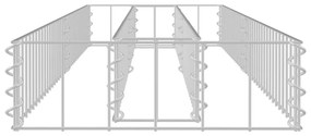 Canteiro elevado/cesto gabião 180x30x10 cm aço galvanizado