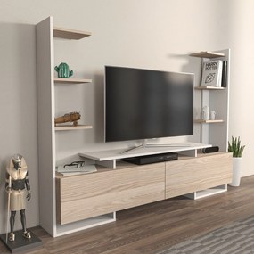 Móvel TV Ava – Branco Carvalho – 183,6 x 140 x 31,7 cm