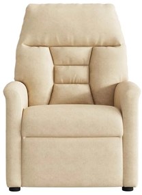 Poltrona de massagens elétrica elevatória microfibra cor creme