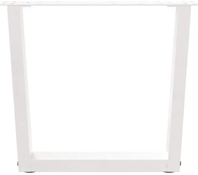 Pés para mesa de centro em V, 2 peças, branco, 60x (42-43,3) cm, aço