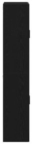 Armários 2 pcs de madeira de carvalho preto, medindo 69,5x34x180 cm, f
