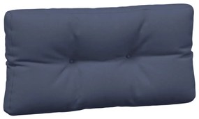 Almofadões para sofá de paletes 3 pcs tecido azul-marinho