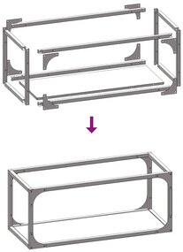 Suporte para lenha 25x25x60 cm aço laminado a frio branco
