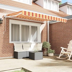 Toldo Retrátil Manual Azul Marinho 350x200 cm