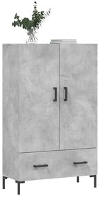 Aparador alto 69,5x31x115 cm derivados de madeira cinza-cimento
