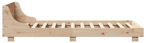 Cama sem colchão 100x200 cm madeira de pinho maciça
