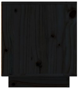 Móvel de TV 110x35x40,5 cm madeira de pinho maciça preto