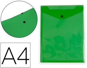 Pasta Dossier com Mola Polipropileno Din A4 Formato Vertical com Fole Verde Translúcido