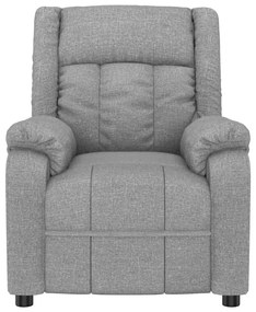 Poltrona de massagens elétrica tecido cinzento-claro