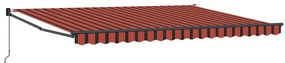 Toldo Manual Retrátil Laranja e Marrom 450x300 cm
