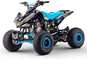 Mini moto 4 gasolina para crianças de 110 cc, automática, 4 tempos, com marcha-atrás e limitador de velocidade Dorado A110 R7 Azul