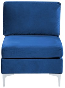 Módulo de cadeira de 1 lugar em veludo azul marinho EVJA Beliani