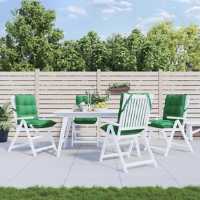 vidaXL Almofadões cadeira encosto baixo 4 pcs tecido oxford verde