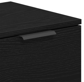 Estante para TV vidaXL Preto Carvalho 102x35x36,5 cm Madeira de engenh