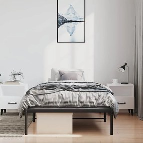 Estrutura de cama 100x200 cm metal preto